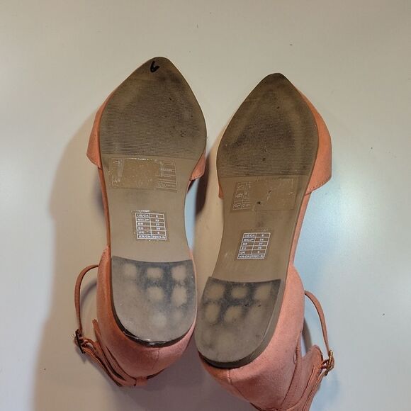 FOREVER 21 SUEDE POINTED TOE BACK &ANKLE STRAP WOMEN"S FLAT SHOE - Picture 11 of 13